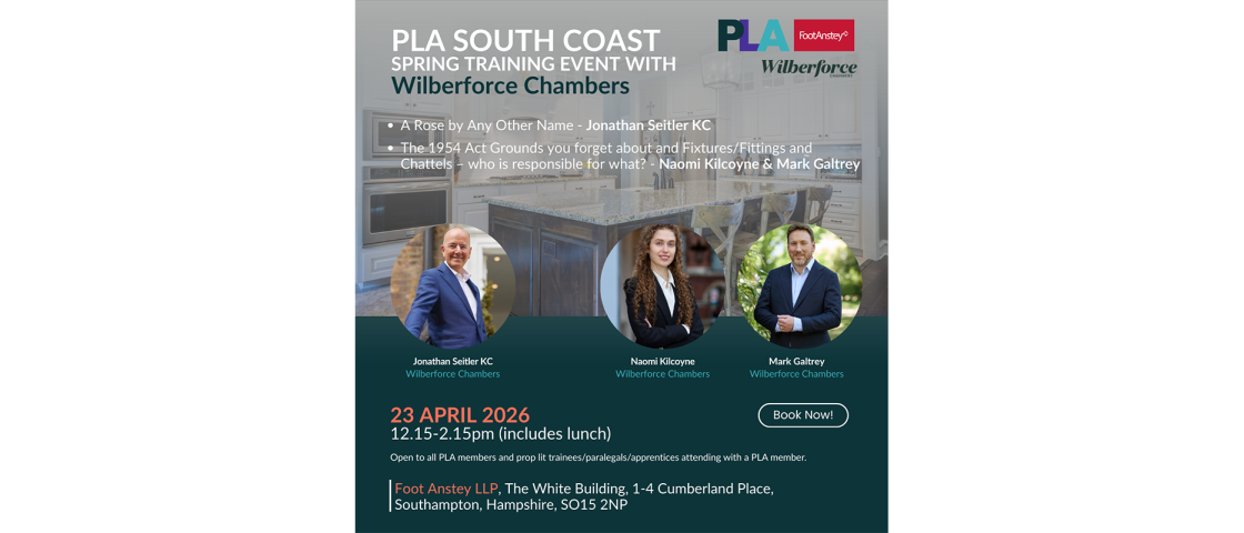 PLA South Coast: Spring training event with Wilberforce Chambers