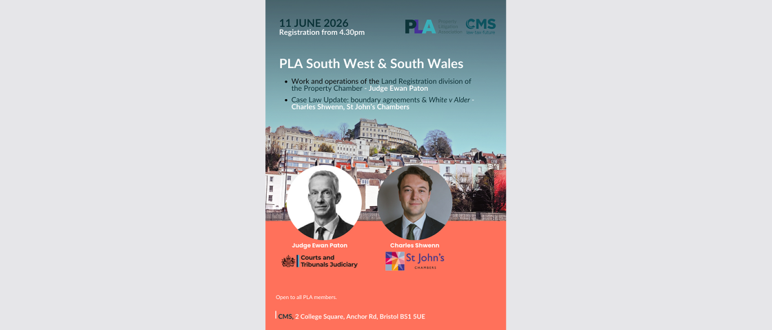 PLA South West & South Wales event with Judge Ewan Paton & St John’s Chambers