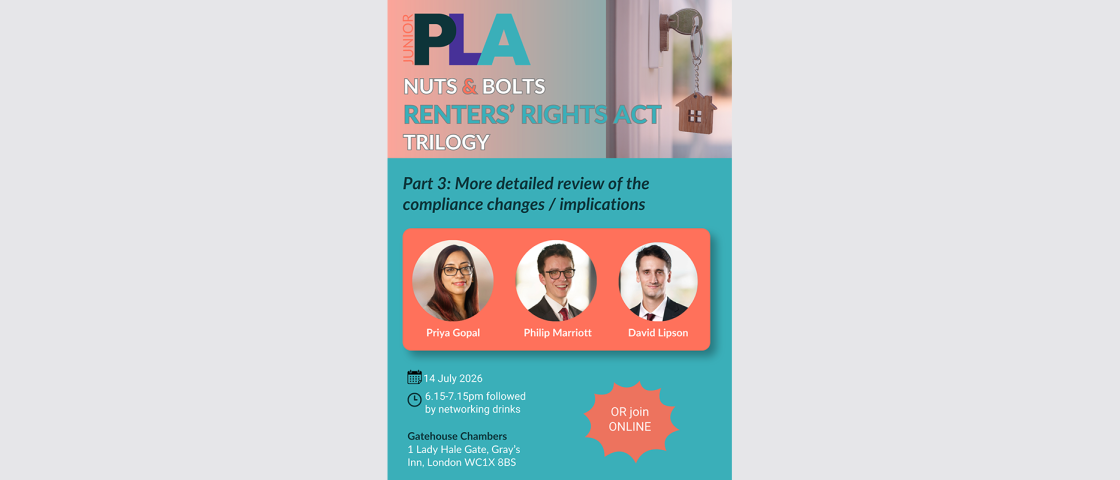 JPLA Nuts & Bolts Renters' Rights Act Trilogy - Part 3