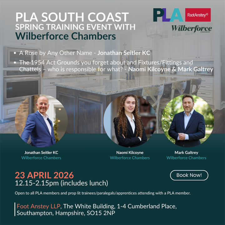 PLA South Coast: Spring training event with Wilberforce Chambers