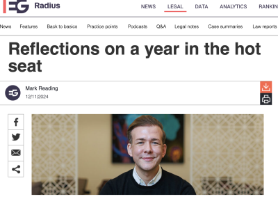 EG: Reflections on a year in the hot seat EG: Reflections on a year in the hot seat