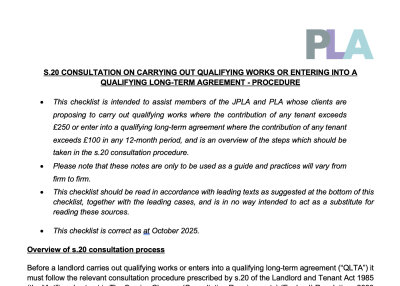 S.20 Consultation Procedure Checklist